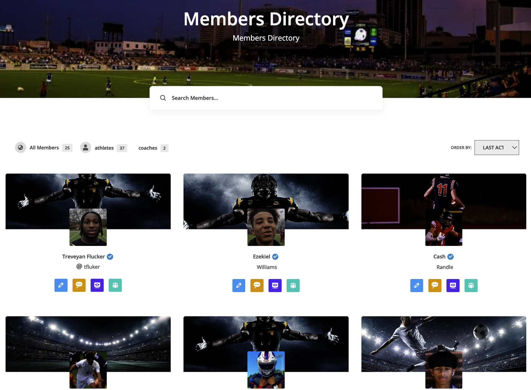 Member and athlete discovery ecosystem.