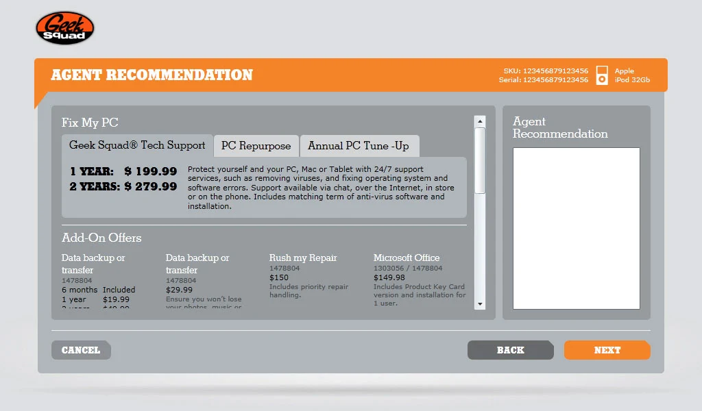 Agent recommendation and repair-path guidance.