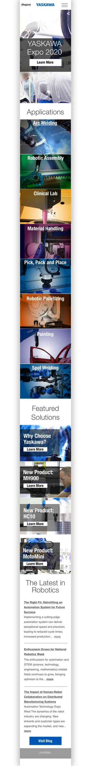 Mobile home-page design.
